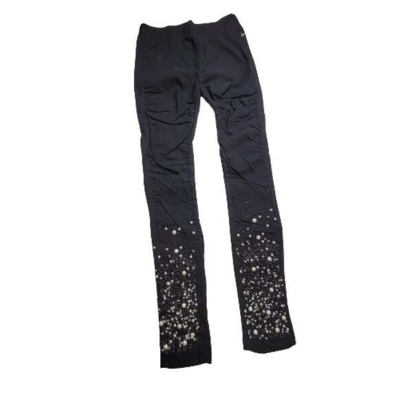 Black  Skin Tight Jeggings with  Sparkling Sequins Size XS Small  Petite - Picture 1 of 14